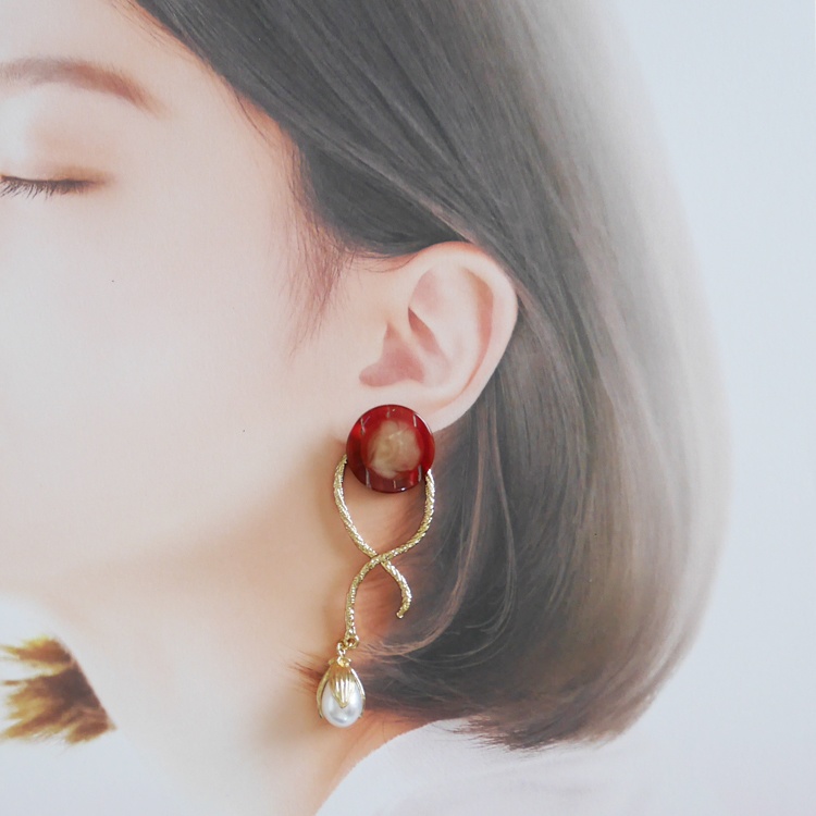 【1点もの】ボタンアクセサリー イヤリング/ピアス