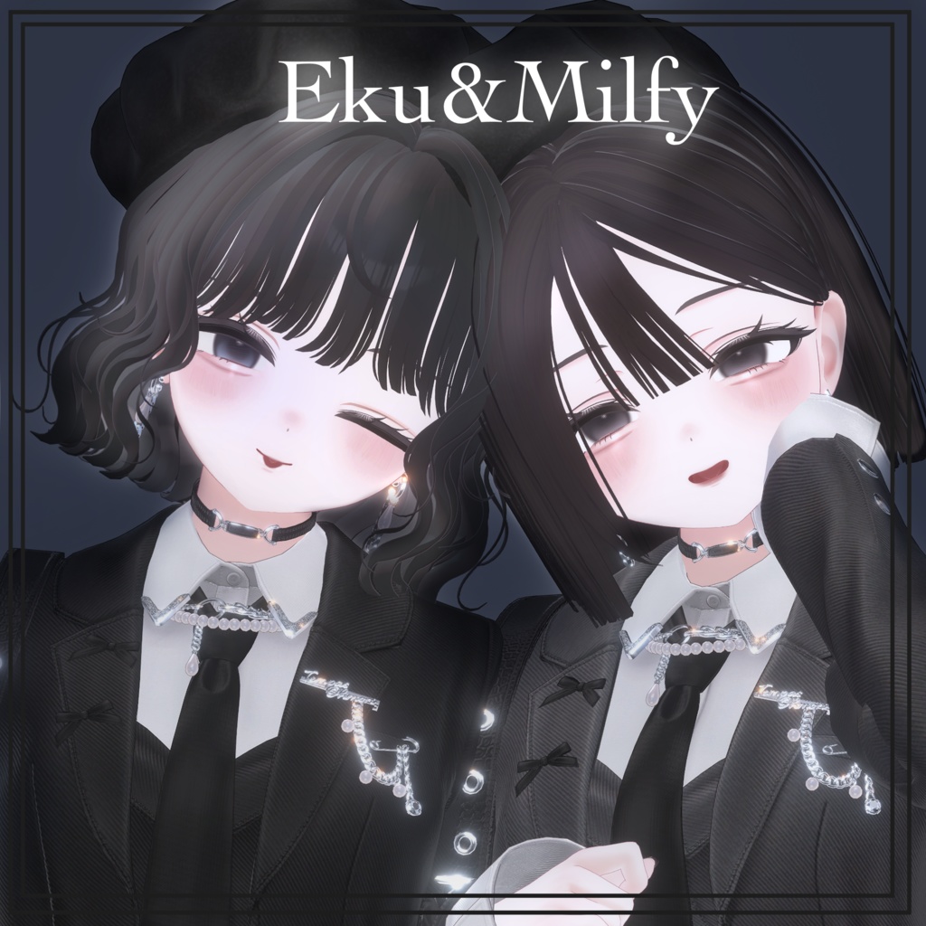 【エク/Eku】クールトーンメイク【Makeup & Eye texture + Face blendshape】