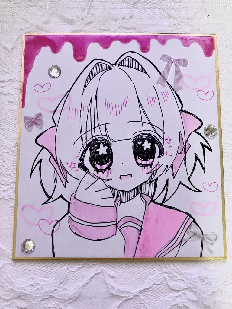 【ミニ色紙】🎀初作品🎀