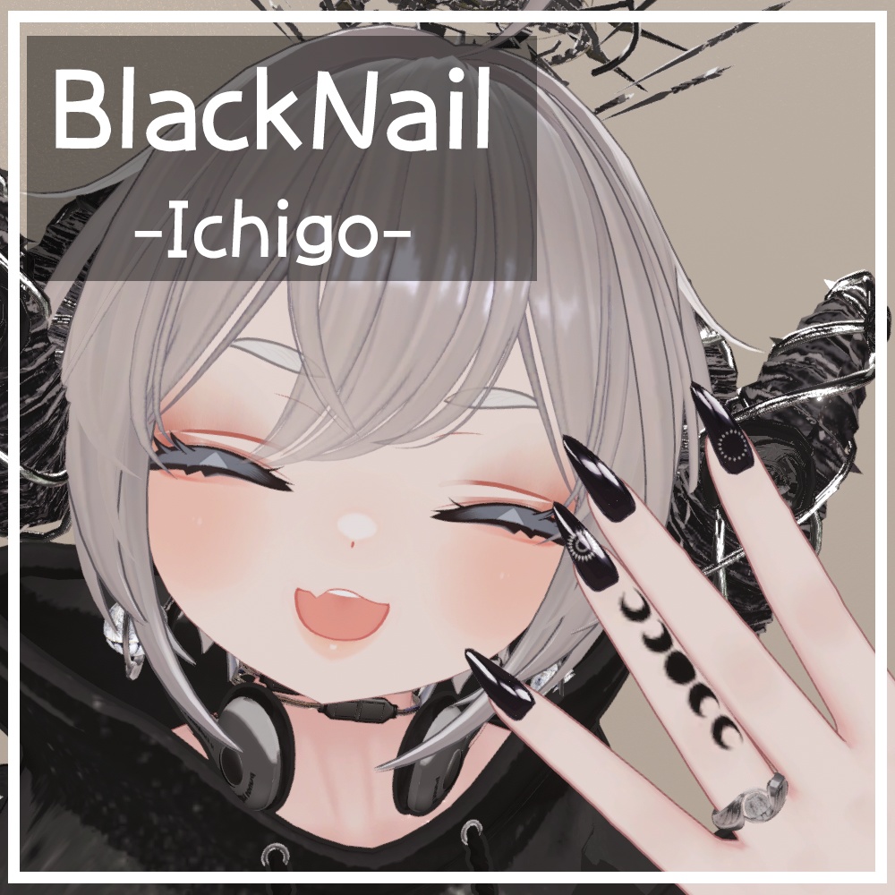 【イチゴ/ICHIGO】しんぷる黒ネイル【MA対応】