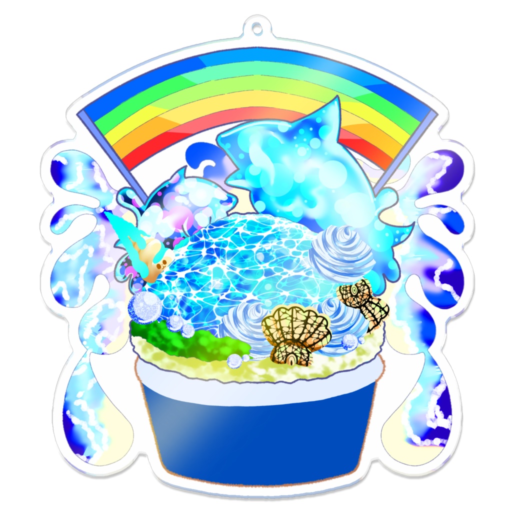 海水浴アイスキーホルダー