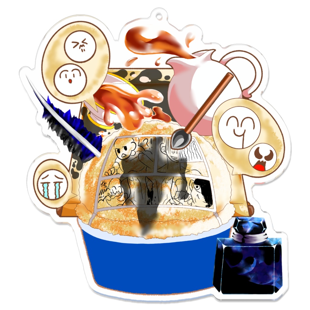 漫画アイスキーホルダー