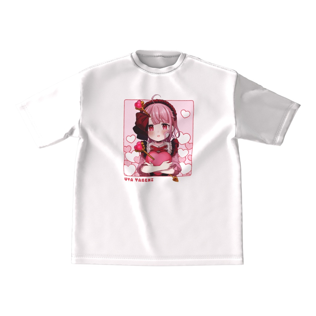 矢紅うやビッグシルエットTシャツ（デザインA）