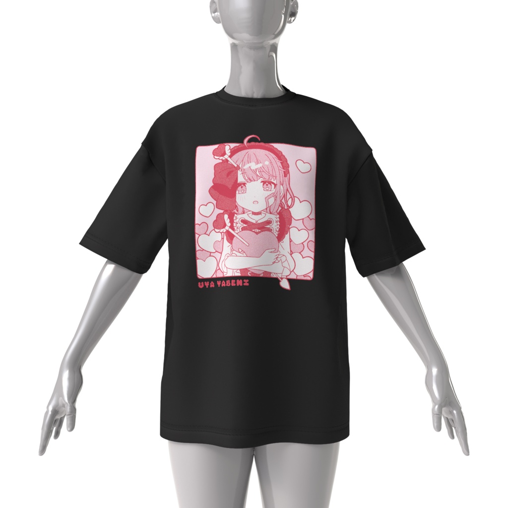矢紅うやビッグシルエットTシャツ(デザインB)