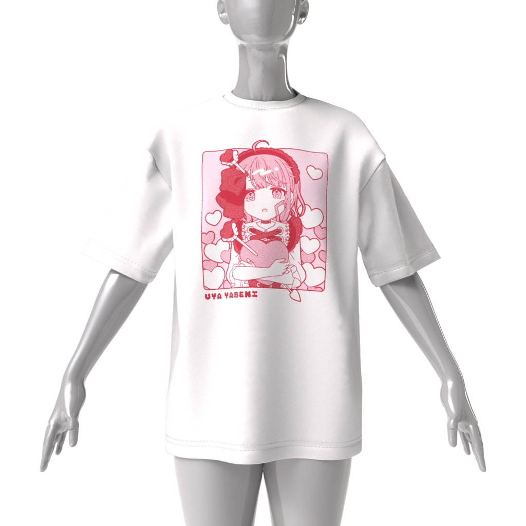矢紅うやビッグシルエットTシャツ(デザインB)