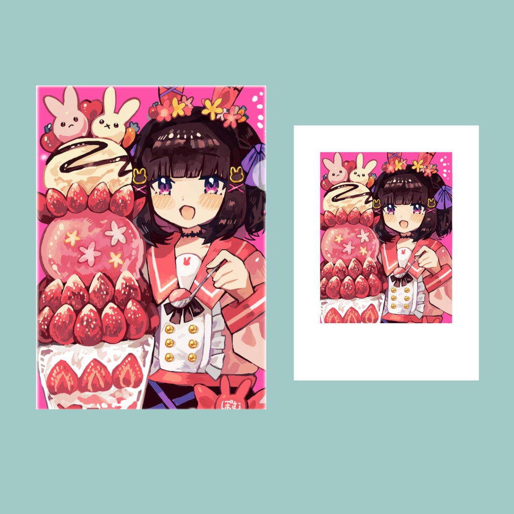 いちごパフェ堪能セット (クリアファイル+チェキ)