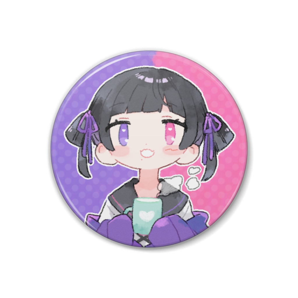 天守羽依缶バッジ