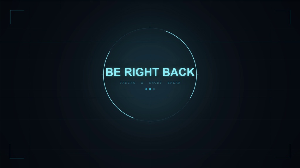 【配信用】BE RIGHT BACK 離席画面 ミニマルドリフト ループ背景素材【3色セット】