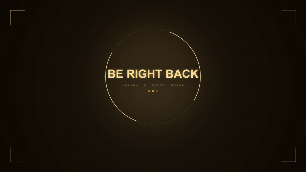 【配信用】BE RIGHT BACK 離席画面 ミニマルドリフト ループ背景素材【3色セット】