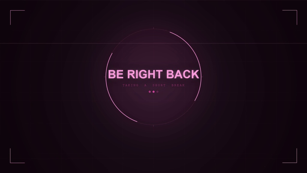 【配信用】BE RIGHT BACK 離席画面 ミニマルドリフト ループ背景素材【3色セット】