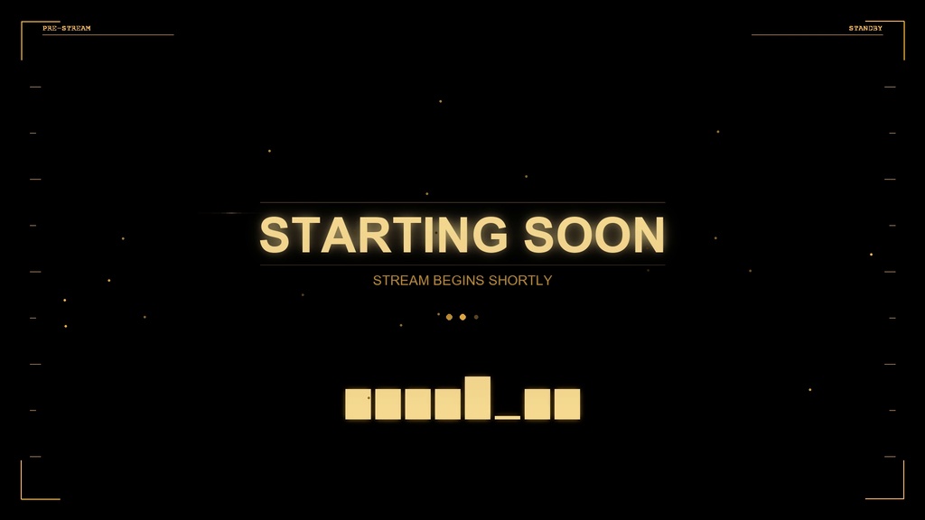 【配信用】STARTING SOON 配信開始前画面 デジタルスキャン ループ背景素材【3色セット】