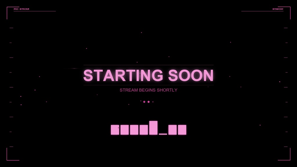 【配信用】STARTING SOON 配信開始前画面 デジタルスキャン ループ背景素材【3色セット】