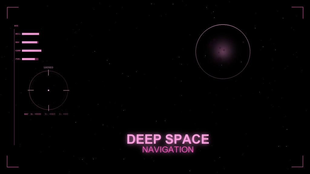 【配信用】DEEP SPACE NAVIGATION 宇宙探索 ループ背景素材【3色セット】
