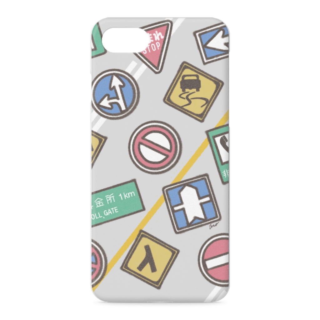 道路標識［パステル］iPhoneケース