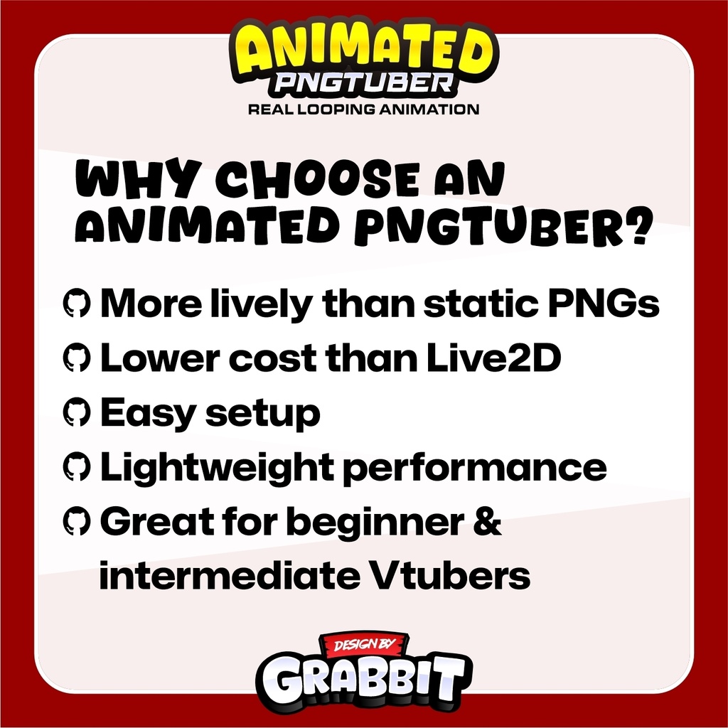 Goth Cat Girl PNGTuber Animated | Red & Black Gothic APNG Avatar | Demon Neko VTuber | Veadotube Mini