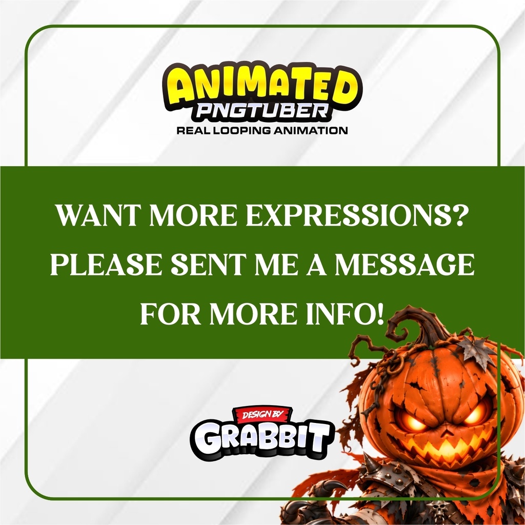 Animated Halloween Pumpkin PNGTuber | Halloween Jack O Lantern Avatar | Veadotube Mini | Gaming Horror Vtuber | Halloween png tuber