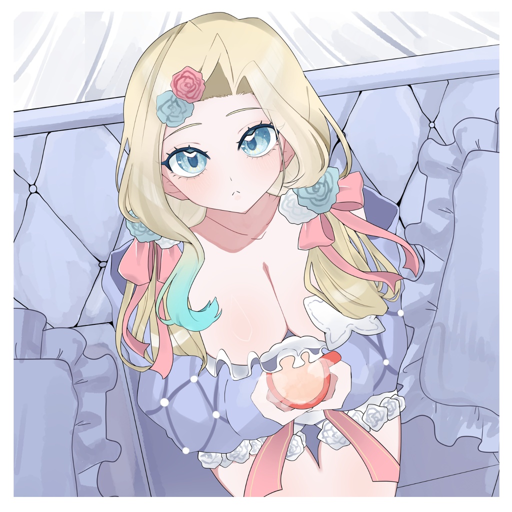 ルームウェア一枚絵仕様　白雲石コースター