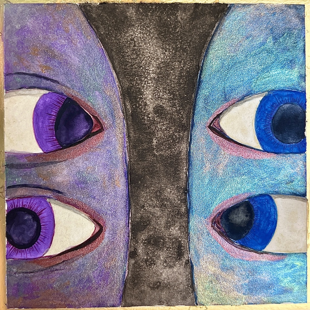 ミニ色紙原画　(某)
