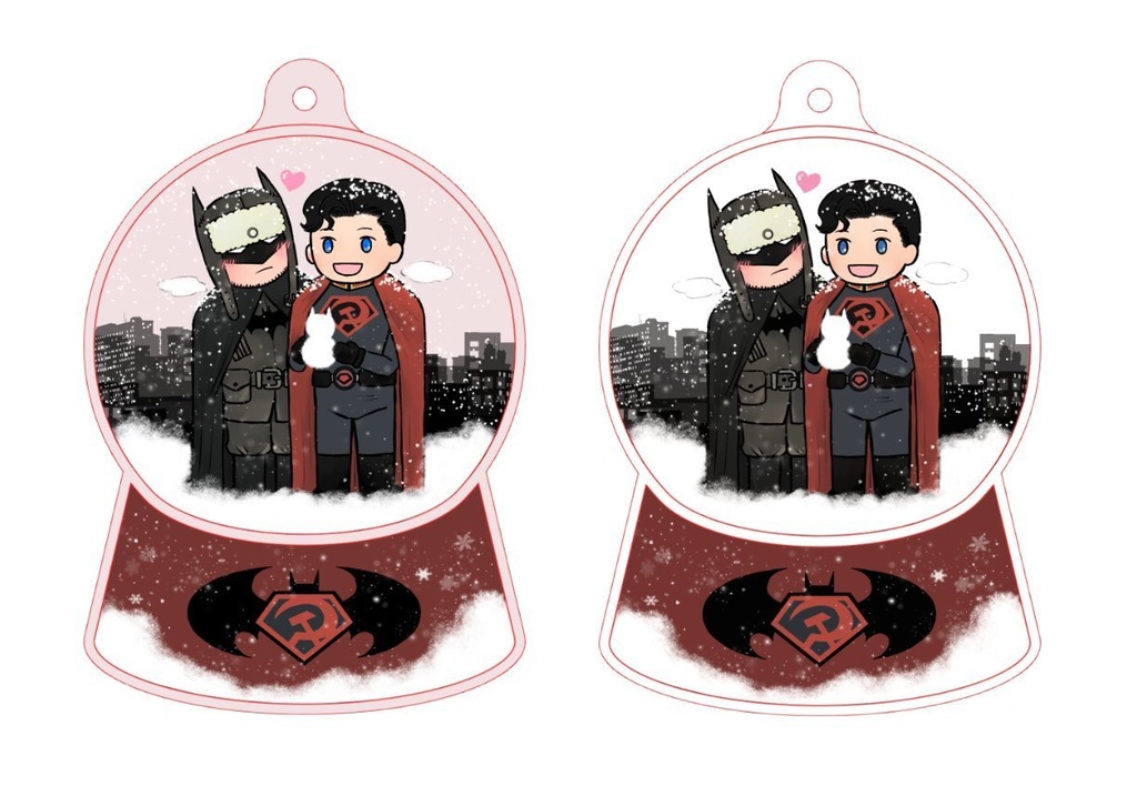 RED SON WORLD'S FINEST スノードームキーホルダー