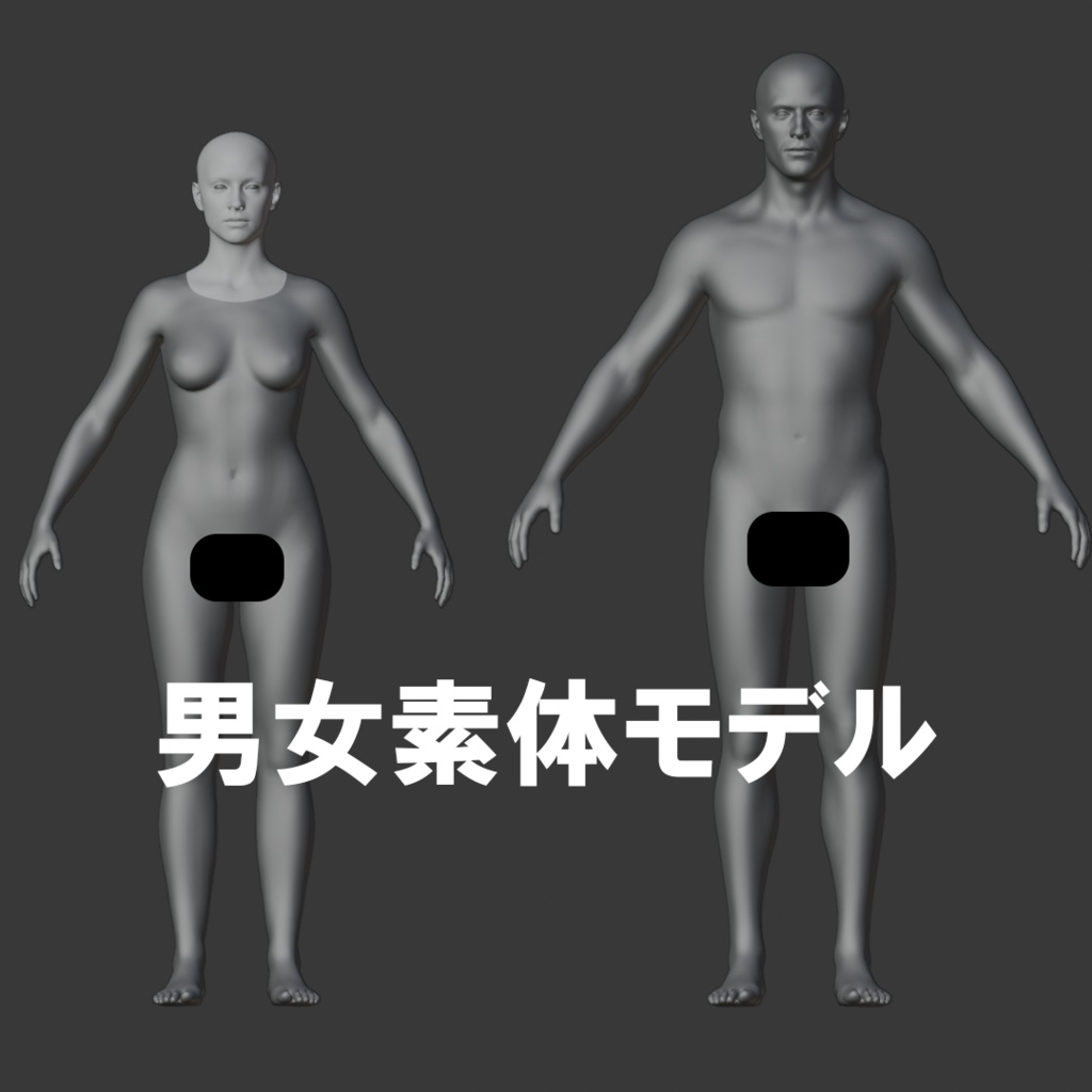 【高品質】男女素体モデル