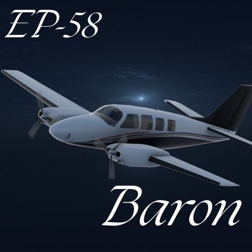【VRChat想定】双発小型機 EP58 Baron