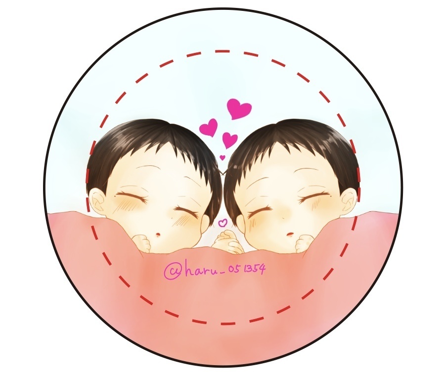 中川兄弟赤ちゃん缶バッジ