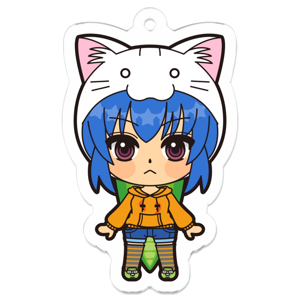 ねこへびたん　アクリルキーホルダー