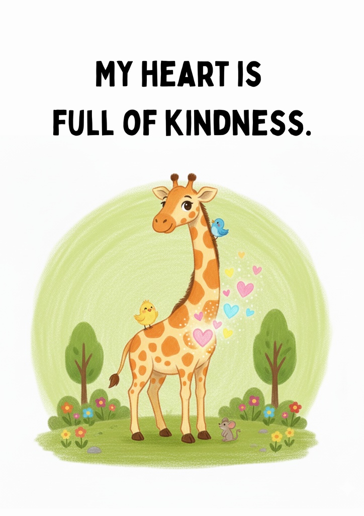 今日が輝く魔法の言葉✨可愛い動物たちの「自己肯定感UP」イラストカード【プレゼントにも】  10枚セット