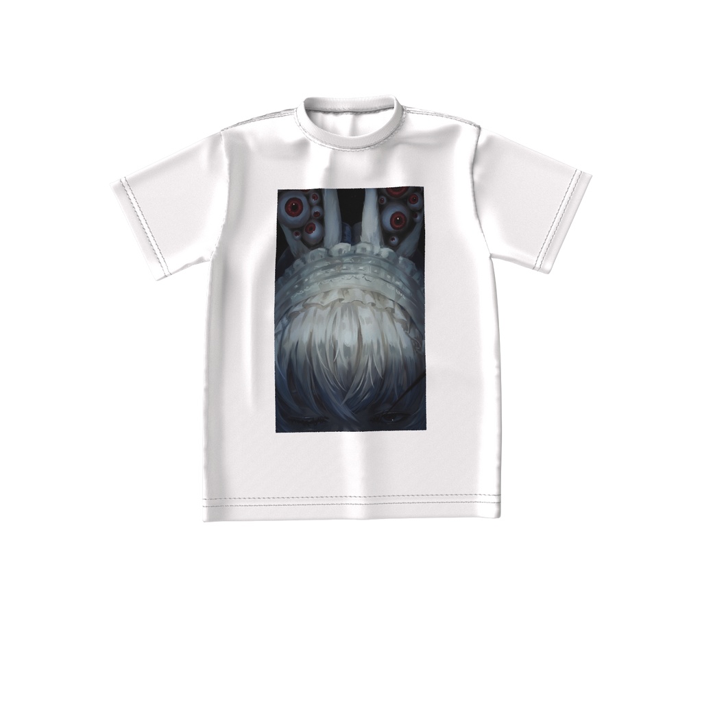 ビッグシルエットTシャツ「うさぎ」(白)