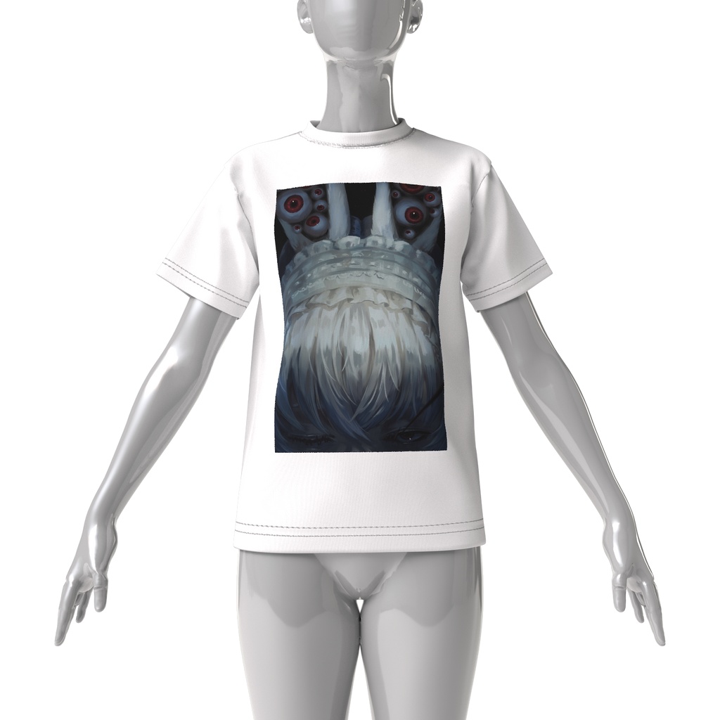 ビッグシルエットTシャツ「うさぎ」(白)