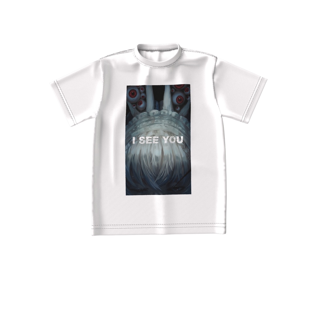 ビッグシルエットTシャツ「I SEE YOU」(白)