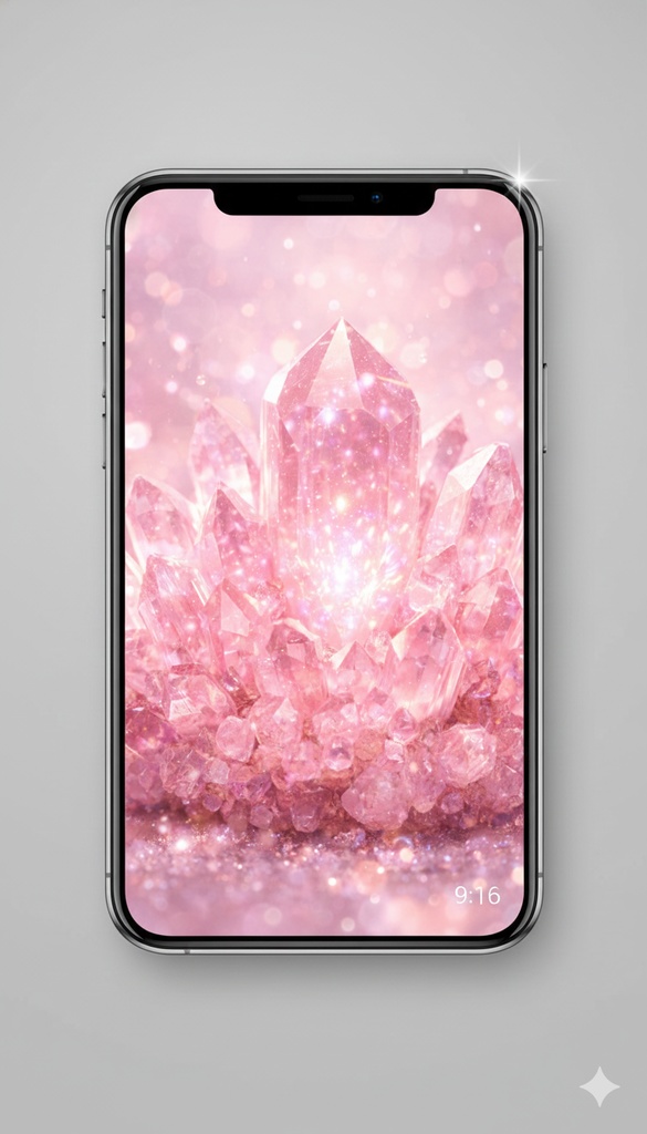 やさしさを灯す ローズクォーツのお守り壁紙 