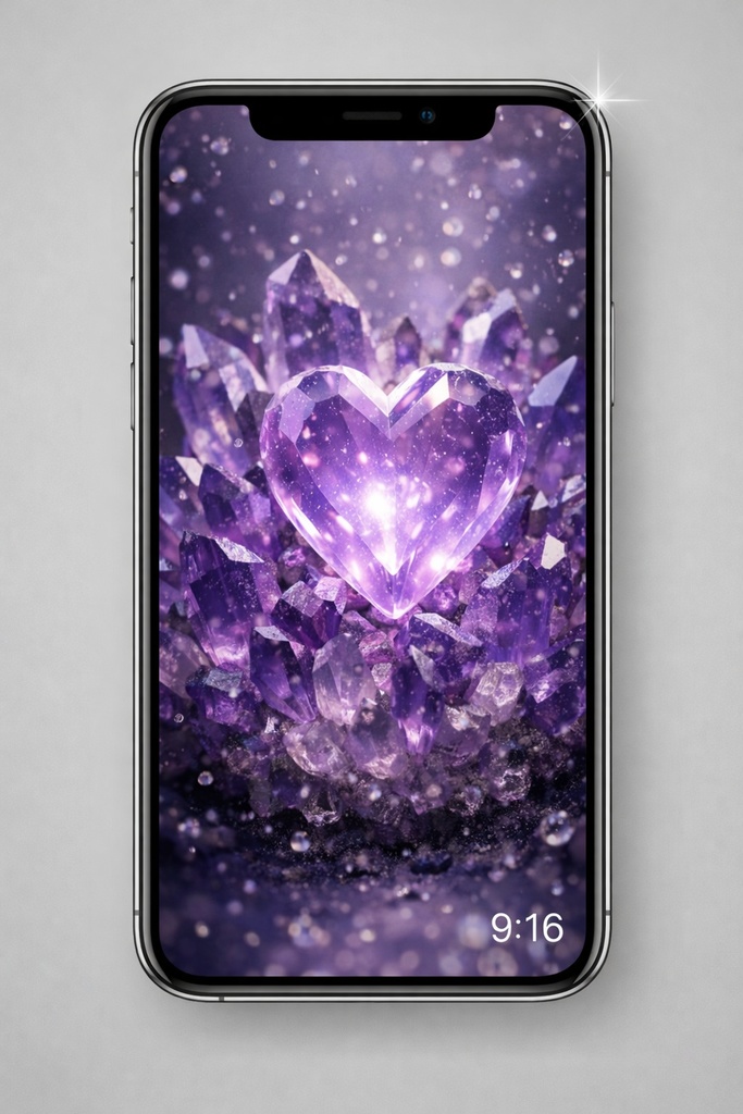 心を静める アメジストのお守り壁紙