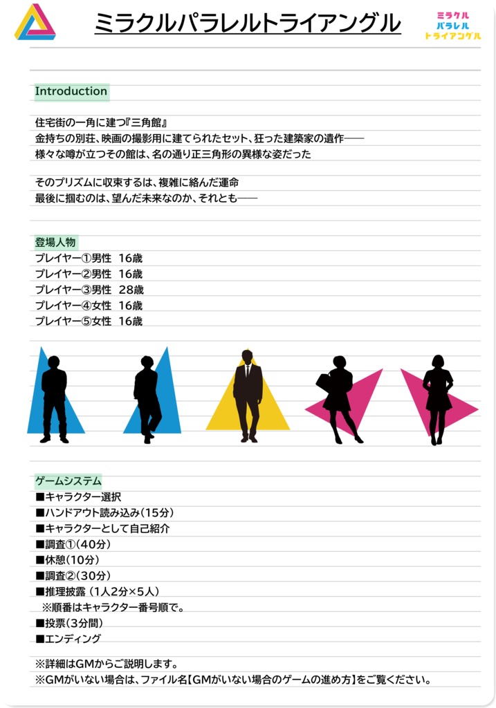 マーダーミステリー「ミラクル パラレル トライアングル」