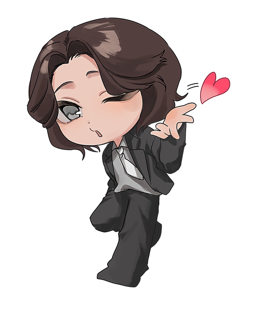 スーツゆずさん(ちびキャラアクキー)