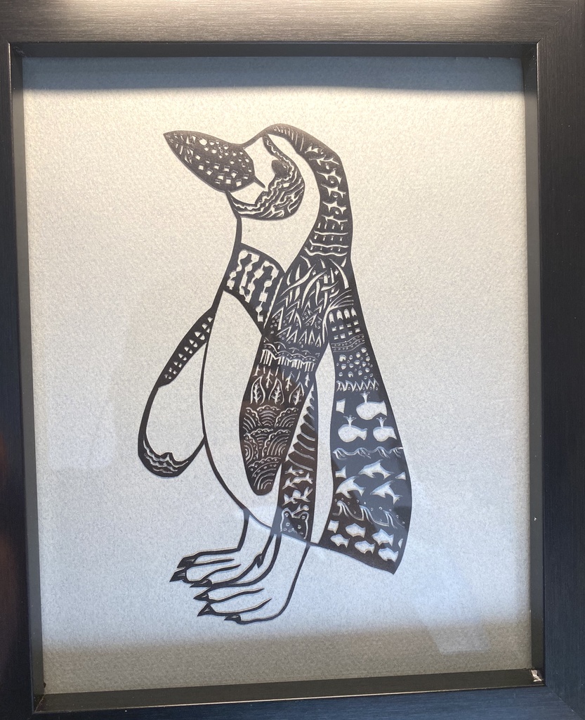 《波翔鳥》— フンボルトペンギン細密切り絵（再販あり)