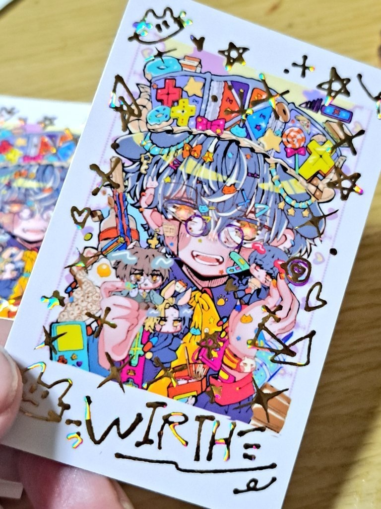 ワース箔押しチェキ風カード