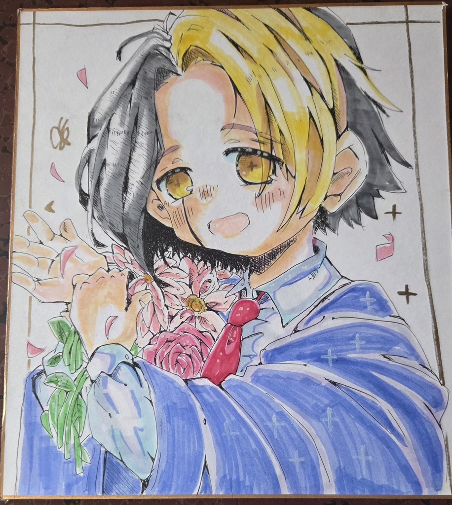 フィン君 手描き大色紙