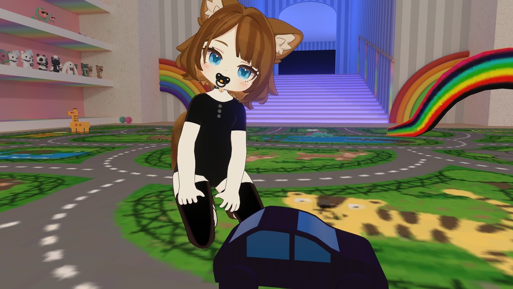 onesie + thigh high socks for Azuki (VRCHAT)