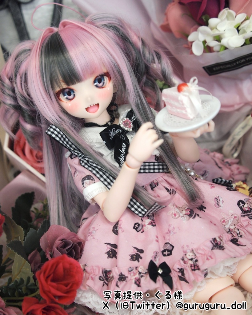 8~9インチ即納ウィッグ【インテークツインロール】MDD.DD.SDサイズ ドールウィッグ