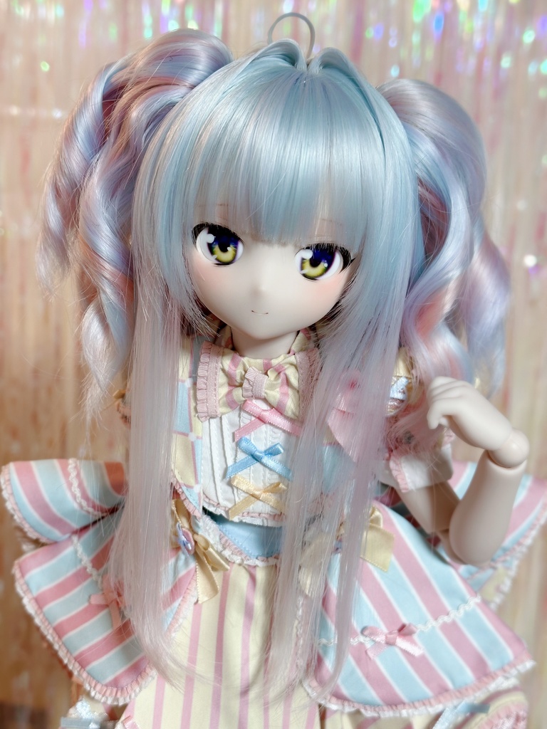 8~9インチ即納ウィッグ【インテークツインロール】MDD.DD.SDサイズ ドールウィッグ