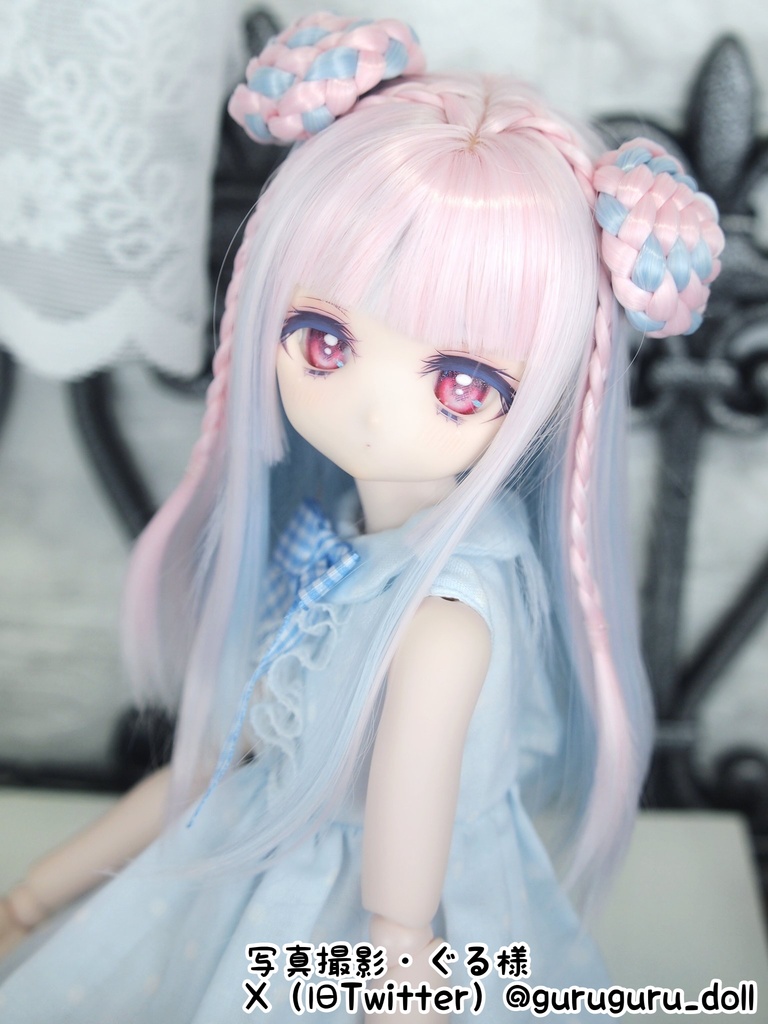 8~9インチ即納ウィッグ【おちゃいな姫カット】MDD.DD.SDサイズ ドールウィッグ
