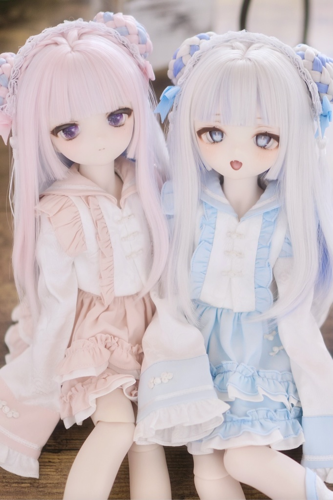 【売り切れ次第終了】ぴんく・みずいろ・くろ『おちゃいなセーラー』(1/4サイズ)