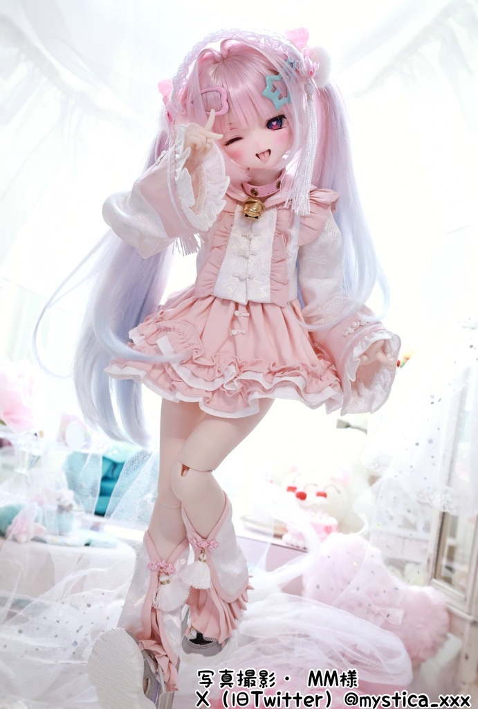 【売り切れ次第終了】ぴんく・みずいろ・くろ『おちゃいなセーラー』(1/4サイズ)