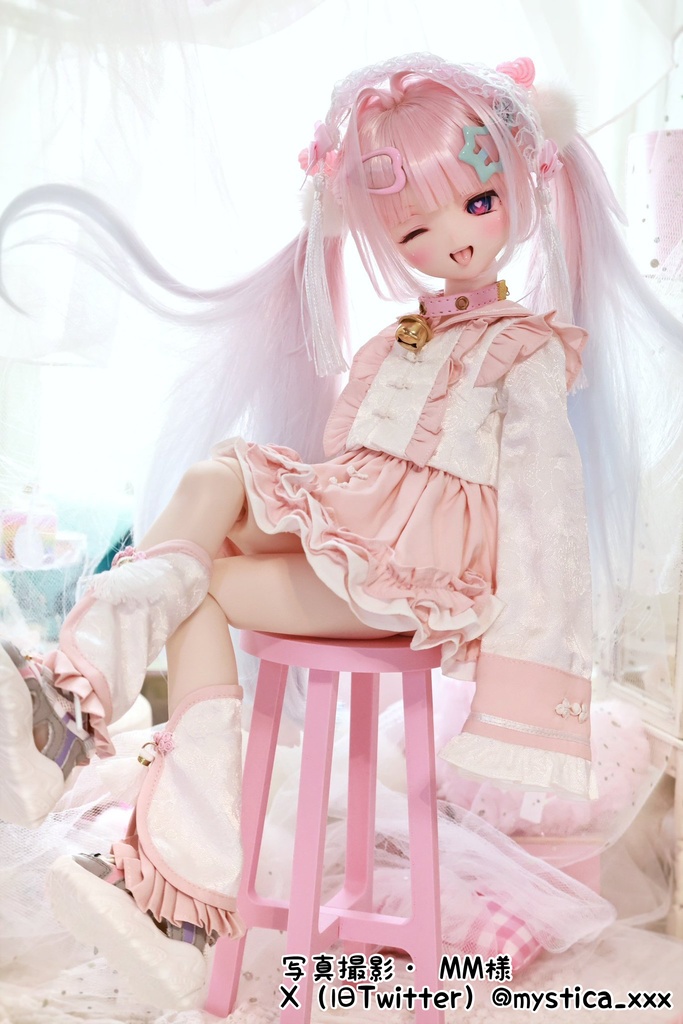 【売り切れ次第終了】ぴんく・みずいろ・くろ『おちゃいなセーラー』(1/4サイズ)