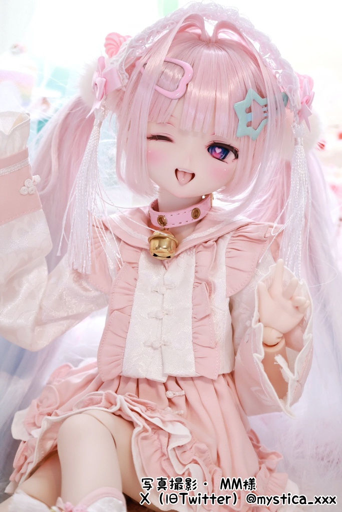 【売り切れ次第終了】ぴんく・みずいろ・くろ『おちゃいなセーラー』(1/4サイズ)