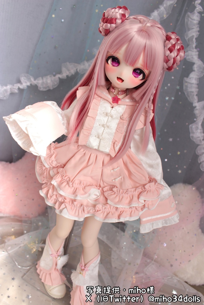 【売り切れ次第終了】ぴんく・みずいろ・くろ『おちゃいなセーラー』(1/4サイズ)