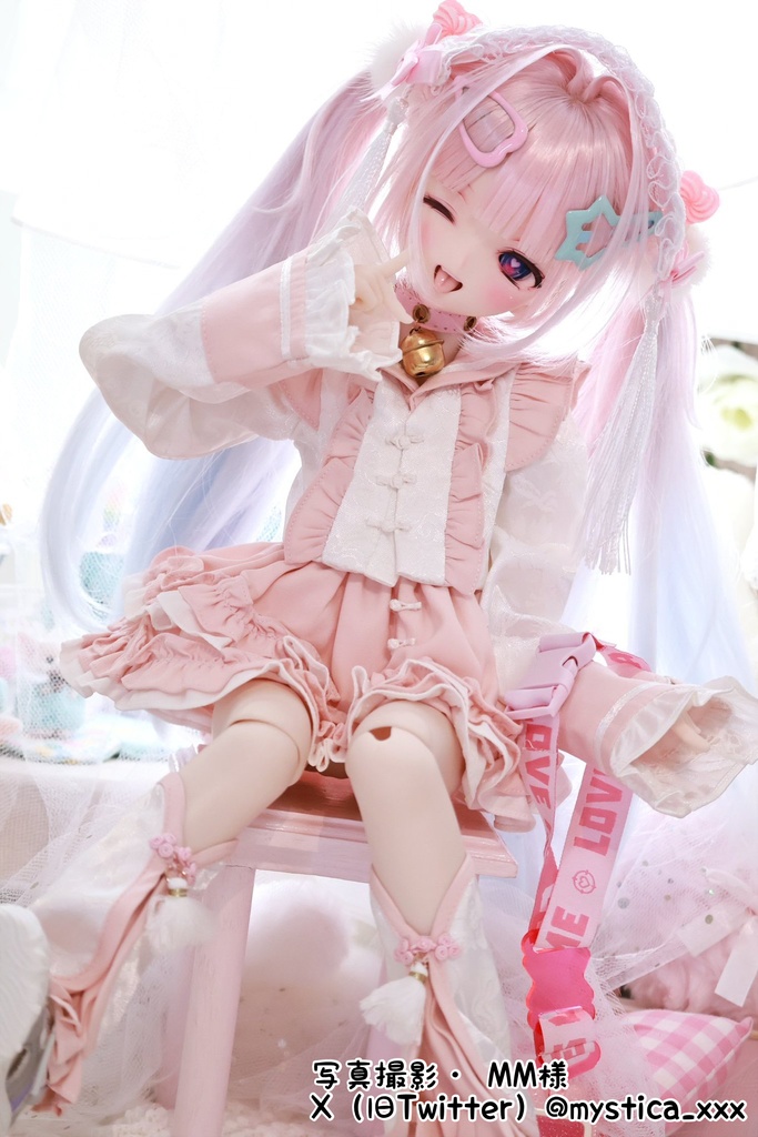 【売り切れ次第終了】ぴんく・みずいろ・くろ『おちゃいなセーラー』(1/4サイズ)