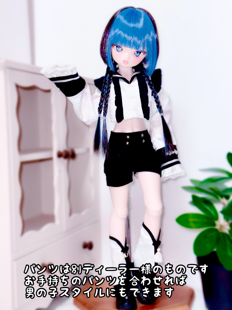 【売り切れ次第終了】ぴんく・みずいろ・くろ『おちゃいなセーラー』(1/4サイズ)
