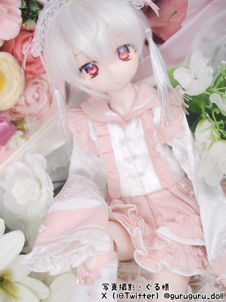 【売り切れ次第終了】ぴんく・みずいろ・くろ『おちゃいなセーラー』(1/4サイズ)